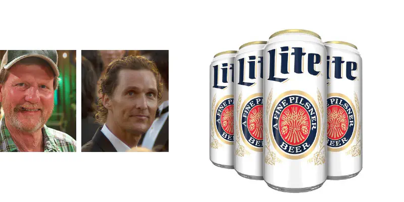 O irmão de Matthew McConaughey recebeu um ano de cerveja gratuita por dar ao seu filho o nome Miller Lyte